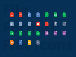 File Format Flat Icons
