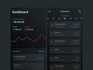 Finance App UI Concept – Free Sketch