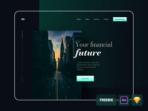 Financial Website Sketch Template