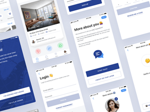 Find a Roommate App UI – Sketch Freebie