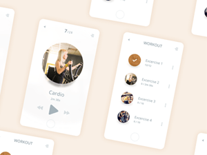 Fitness App Concept made in Sketch