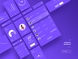 Fitness Dashboard UI Kit for Sketch