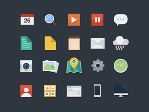 Flat Icons – Free PSD