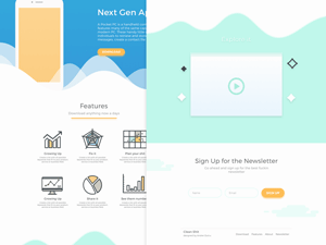 Flat Landing Page – Sketch Resource