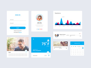 Flat Material UI Kit – Free Resource