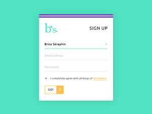 Flat Sign Up Form – PSD Freebie