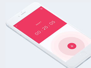 Flat Voice Recording App by Vijay Bhuva