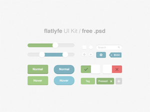 Flatlyfe UI Kit – PSD Freebie