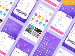 Flight App UI Concept for Sketch