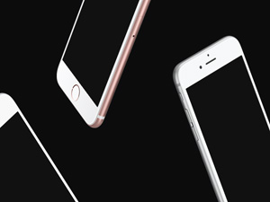 Floating iPhones – PSD Freebie