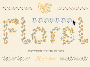 Floral Pattern Brushes for Illustrator