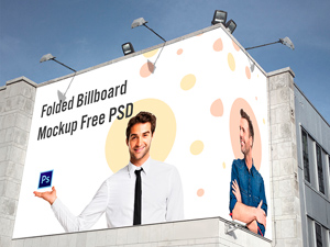 Folded Billboard Mockup – Free Resource