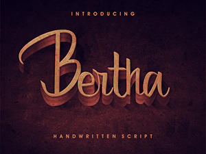 Bertha Handwritten Script Font