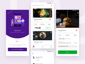 Food App UI Concept made in Sketch