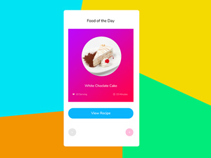 Food App UI Screen – Free PSD