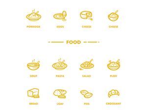 Food & Drinks Icons – Free Vector Set