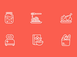 Food Icons Set by sepideh sabour