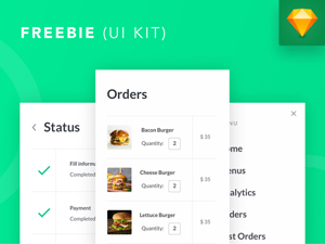Food Ordering App Concept for Sketch