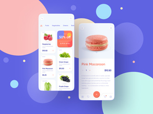 Groceries Shopping Mobile App UI – Foodstuffs