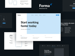 Forma Wireframe Kit Sample – Sketch Freebie