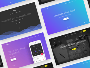 Free Header/Hero Backgrounds Slides for Sketch