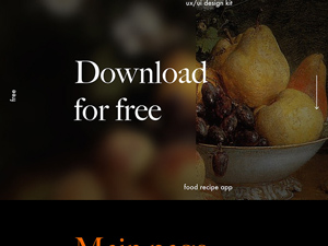 Food Recipe Xd UI Kit