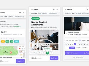 Free XD UI Kit – Online Booking App