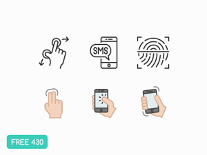 430 Hand Gesture Vector Icons
