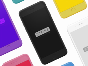 Frontal iPhone Clay Mockup: Free PSD