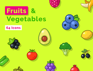 Fruits & Vegetables Icons Sample – Sketch Resource