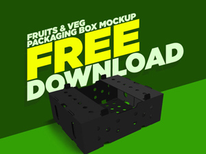 Fruits & Vegetable Packaging Box Mockup