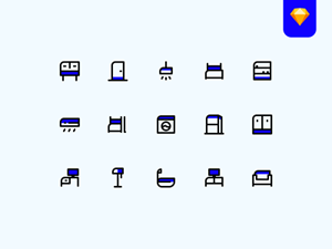 Furniture Icons Set for Sketch