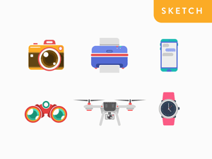 Gadget Icons Pack made in Sketch