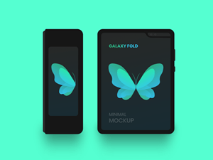 Galaxy Fold Minimal Mockup made in Sketch