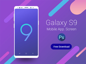 Galaxy S9 Mobile App Screen Layout – Free Resource