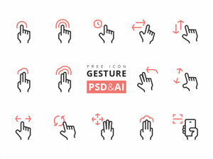 Gesture Icon – Free PSD