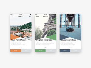 Get Started UI Screens – PSD Freebie