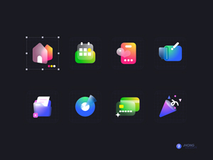 Glass Icons Set