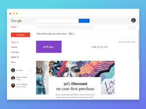 Gmail Newsletter Mockup by Jinson Johny
