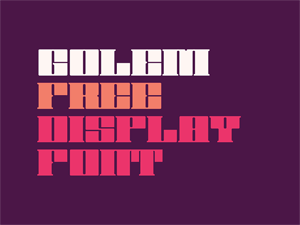 Golem Free Display Font