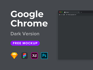 Google Chrome Mockup Dark – Sketch Freebie