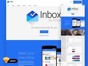 Google Inbox UI by Sam Mountain