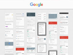 Google Now UI made in Sketch