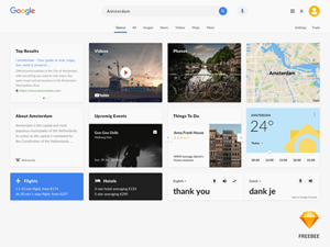 Google Search Redesign – Sketch Freebie