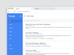 Google Search Results Redesign – PSD Freebie