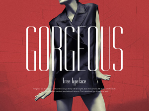Gorgeous – Free Display Condensed Sans Serif Typeface