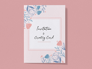 Greeting Card Mockup and Invitation