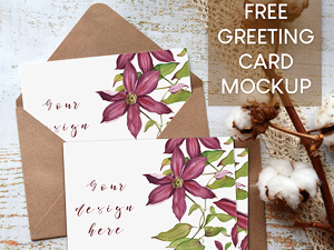 Greeting Card Mockup for Photoshop