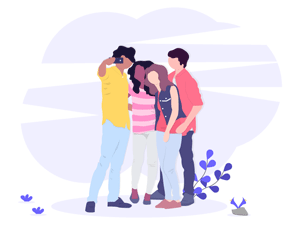 Group Selfie SVG Illustration