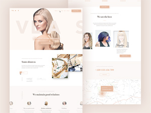 Hairdresser Landing Page Template – PSD Freebie